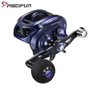 Carretilha Piscifun Alijoz 400 com 17kg de drag, ideal para pesca esportiva pesada