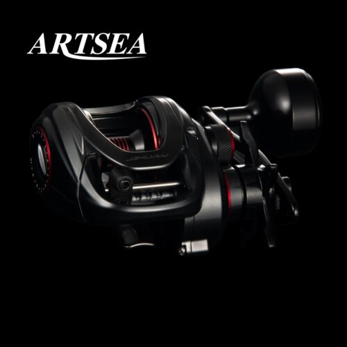 Carretilha Artisea Baitcasting Alta Velocidade 6.4:1 Drag 9kg 10+1 Rolamentos para Água Salgada