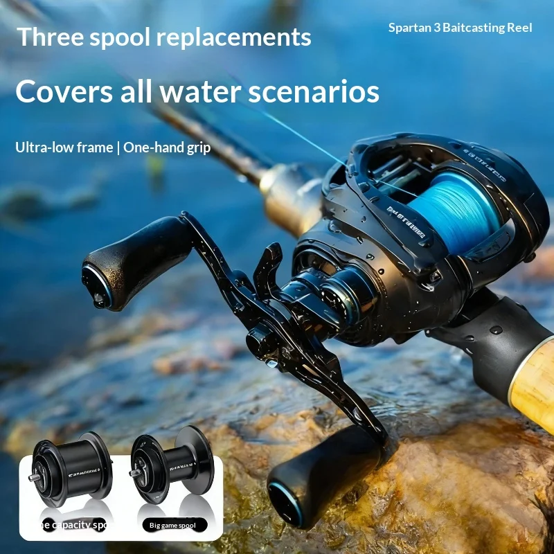 Carretilha KastKing Baitcasting 7.2:1 11+1 Rolamentos para Pesca Carretilha KastKing Baitcasting 7.2:1 com 11+1 Rolamentos e Sistema Anti-Quebra de Linha para Pesca em Riachos