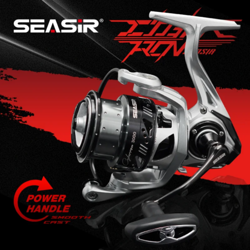 Molinete SEASIR Cyberron Spinning à Prova d'Água 5+1 Rolamentos Drag 13kg Engrenagem de Metal para Água Salgada